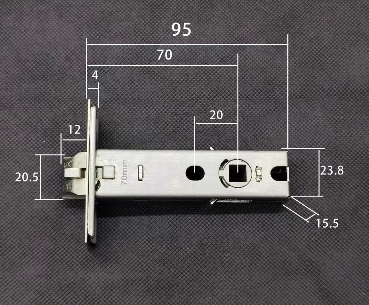 Single-Latch Lock Body 70 - Stainless Steel